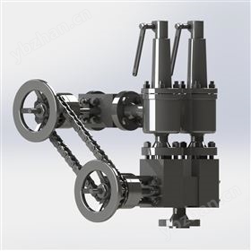 非标安全阀双联带链条快速切换装置