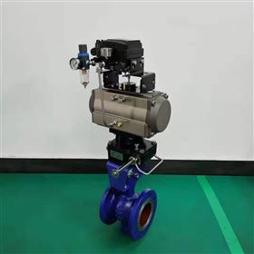 气动V型调节球阀