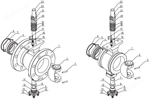 气动V型调节球阀